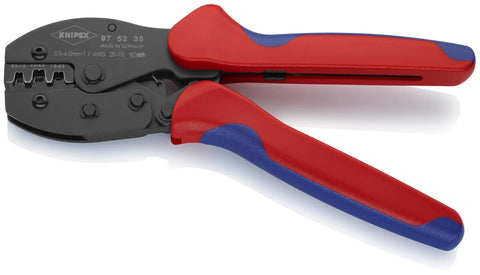 Three-Position Contact Crimping Pliers For Non-Insulated Open Plug Type Connectors 4.8 And 6.3 Mm, 0.5-6 Mm2 AWG 20-10 Capacity