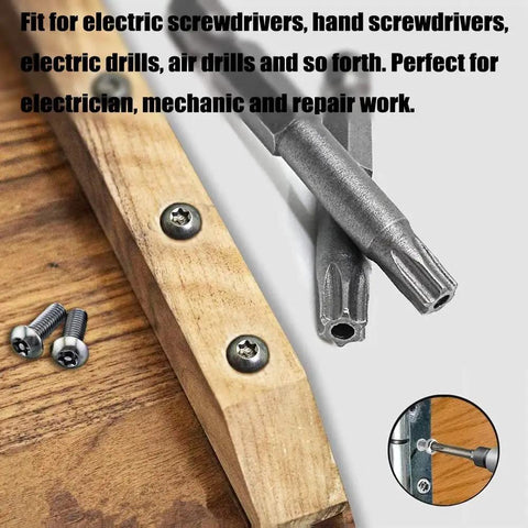 Heavy Duty T10 Security Torx Bits Built Tough As Nails S2 Steel Magnetic Screwdriver Tips 150mm for mechanic work