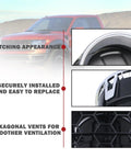 4-piece dashboard A/C vent louvers for Ford F-150 (2009–2014); close-ups of vent louvers and hexagonal grille