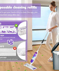 20 Pack Disposable Power Mop Pads Compatible With Swiffer Power Mop Multi Surface And Wood Mop Refills For Quick Cleanups No Mess Mopping And Pet Hair Removal Easy Fit For Fast Mopping in use on wood floor