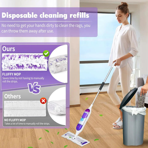 20 Pack Disposable Power Mop Pads Compatible With Swiffer Power Mop Multi Surface And Wood Mop Refills For Quick Cleanups No Mess Mopping And Pet Hair Removal Easy Fit For Fast Mopping in use on wood floor