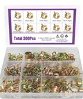Rock Solid 300 Piece Manganese Steel Hose Clamps Kit With Stepless Design Ranging From 5 To 18 mm Featuring Low Pressure Air Suitability For Auto Pipes And Fastener Sorting Needs That Are Totally Awesome. 300-piece sorted case, 5-18mm spring hose clips