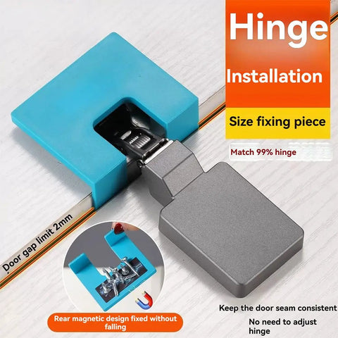 Hinge Mate Pro Door Hinge Jig With Magnetic Locking For Drill Free Quick Install Adjustable Accurate Hole Guide For Door Jambs Magnetic Suction Design DIY Carpenter Kit 2 Pack