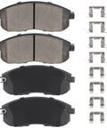 ILONPA front ceramic brake pads set with hardware, 4 pieces for Nissan/Infiniti/Suzuki vehicles