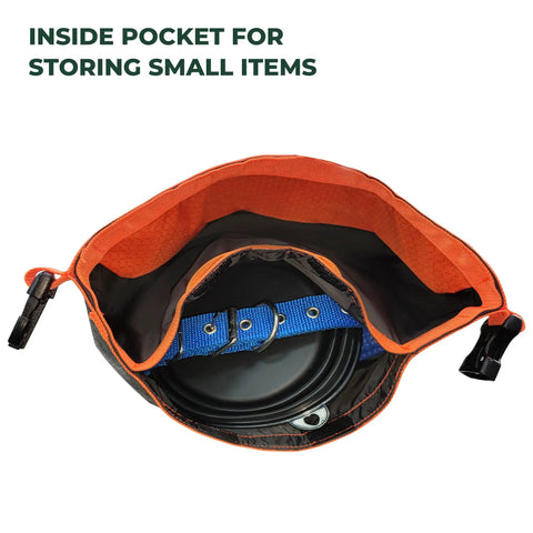 Open Dog Food Travel Bag Large Capacity For RV Trips And Camping Collapsible Kibble Carrier With Roll Down Top 21 Cups