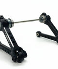 7075 Aluminum Torsional Sway Bar Set 2pc for Losi LMT RC Truck CNC Machined With Precision Dimensions Beefed Up Handling And Smoother Cornering Black, front view.