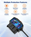 Ultimate OBD2 to USB C Adapter Hardwire Kit for Dash Cameras with multiple protection features displayed in the image.