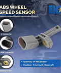 Front Left Abs Wheel Speed Sensor Compatible With Audi And Volkswagen Models, gray connector, 2-pin design, quality upgrade