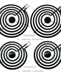 Electric Range Burner Element Replacement Set MP22YA For Whirlpool Kenmore Maytag Norge And More Includes 6 Inch MP15YA 2 Pack And 8 Inch MP21YA 2 Pack Durable Plug In Ready Easy Install Stove Burner Units showing two 8-inch and two 6-inch elements.