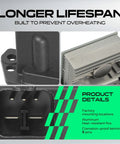 Close-up of the Slick Plug And Play AC Heater Blower Motor Resistor for Ford Explorer Ranger showing heat-resistant fins and 5-pin terminal.