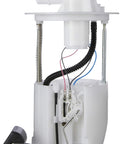 SP9167M Fuel Pump Assembly Drop In Replacement with improved connectors, showing wiring, strainer, and molded housing.