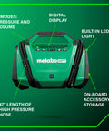 Go-To 18V MultiVolt Cordless Dual Function Inflator with pressure and volume modes, built-in LED light, digital display.