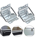 Rotating Concealed Hinges Set for Doors and Cabinets, 4 Pack Heavy Duty 8 Hole Metal Strut Back Buckles