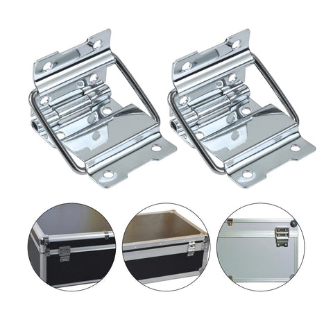 Rotating Concealed Hinges Set for Doors and Cabinets, 4 Pack Heavy Duty 8 Hole Metal Strut Back Buckles