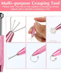 Multi-purpose pink ball grabber tool for Six Piece Piercing Kit With Ball Grabber Tool And 16G 18G Stainless Steel Tapers