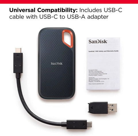 1TB Portable NVMe SSD With USB C, USB 3.2 Gen 2, Blazing 1050MB/s Read, 1000MB/s Write, IP65 Rugged Dust And Water Resistant Exterior