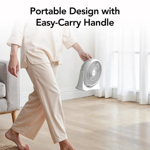 11 Inch Desk Fan With Three Speed Settings Dead Quiet Personal Air Circulator Bringing No Fuss Ninety Degree Tilt Adjustable Handle And Cool Breeze For Bedroom Office Or Sleeping Area White