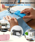 Blue Pro Grade Magnetic Seam Guide For Sewing Machines With Built In Seam Ripper And Edge Guide For Precise Straight Stitching