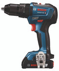 18V Brushless Hammer Drill, part of Two Tool Combo Kit, featuring durable design and Bosch branding