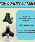 Honda Lawn Mower Handle Knob Replacement Kit with wing nut bolts and triangle grip screws made of hard plastic and galvanized iron