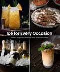 Nugget Ice Maker Countertop With 35 Lbs Per Day Fast Ice In 7 Minutes Soft Chewable Pebble Ice For Home Kitchen Bar Office Self Cleaning ice applications in drinks, seafood, and champagne