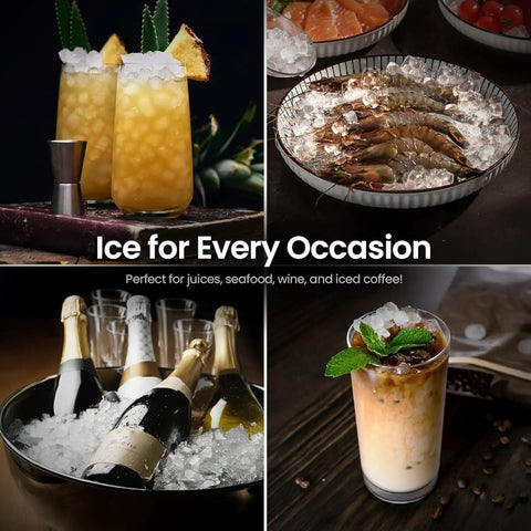 Nugget Ice Maker Countertop With 35 Lbs Per Day Fast Ice In 7 Minutes Soft Chewable Pebble Ice For Home Kitchen Bar Office Self Cleaning ice applications in drinks, seafood, and champagne