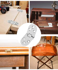 Heavy Duty Zinc Alloy Flip Top Hinges For Folding Tables, 3.1 X 1.18 Inch shown in various applications on furniture.