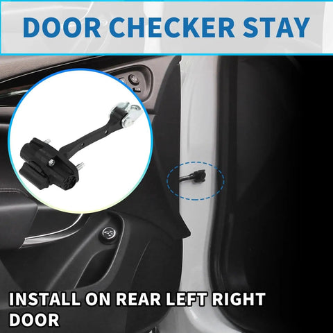 Citroen C4 Cactus Rear Door Hinge Kit With Check Strap Stopper Replacement for 2014 2015 2016 2017 2018 2019 installed in vehicle
