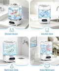 Grab And Go Portable 3 Liter Mini Washer Cordless With Rapid Spin Basket washing underwear in a modern bathroom sink.