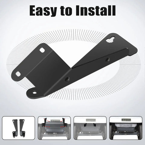 EZGO TXT LED Golf Cart Headlight Bar Bracket Kit easy install aluminum brackets diagram