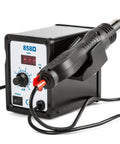2 In 1 SMD Soldering Iron And Hot Air Rework Station With LED Display 110V, 898D Kit, close-up of heat gun and control panel