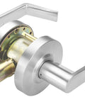 Passage Closet Door Lever Heavy Duty Built To Last Commercial Grade Satin Chrome Non Locking Door Handles With Latch For Interior Doors ADA Compliant Cylindrical Lever Hardware
