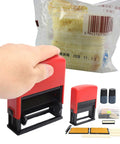Compact Pro Grade Date Code Ink Stamp Tool With Solid Font Options For Industrial Control Supplies Fast Dependable Printing On Labels And Parts Long Lasting Font Stability For Up To Ten Years, red date code stamp set with ink bottles and characters