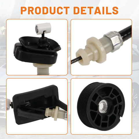 Slick Power Sliding Door Cable And Pulley Wheel Kit Straight Bolt On Replacement For 2011 Thru 2017 Honda Odyssey Ex Lx Exl Touring Left Right Side Hassle Free Get Back In Action close-up of components showing assembly and design details