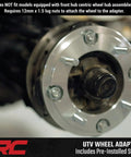 Upgrade Your Polaris UTV Setup With These Heavy Duty 4x156 To 4x136 Wheel Adapters close-up showing pre-installed studs.