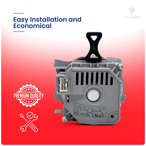 Replacement Heat Pump for Bosch Appliance 12008381 with durable stainless steel, OEM grade, easy DIY installation, side view