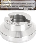 Durable Stainless Steel Watch Back Opener Die with Grooved Edges, 35.5mm, Anti Rust Precision Tool for Case Removal and Maintenance