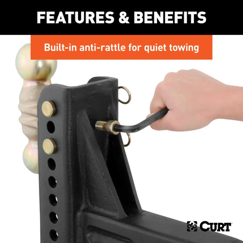 Adjustable Channel Mount Ball Mount For Trailers With Anti Rattle And Leveling Capabilities Tough As Nails Tow Setup