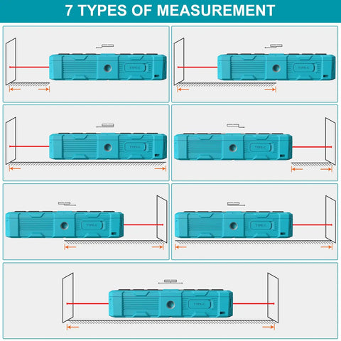 Dual Laser Distance Meter With Bidirectional Laser Emission And Vertical Laser Line Electronic Level measures from walls in 7 modes