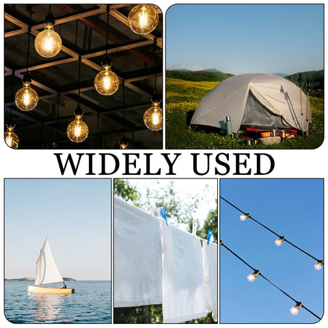 50 Pack Top Shelf Aluminum Wire Rope Sleeves 3/16 Inch Crimping Cable Ferrules For Rigging And Outdoor Projects Built Tough Against Rust No Sweat Assembly Durable And Reliable, used for lighting and camping.