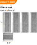 Velvet Refrigerator Handle Covers Set Of 5 Washable Door Handle Protectors shown in large and small sizes, gray color
