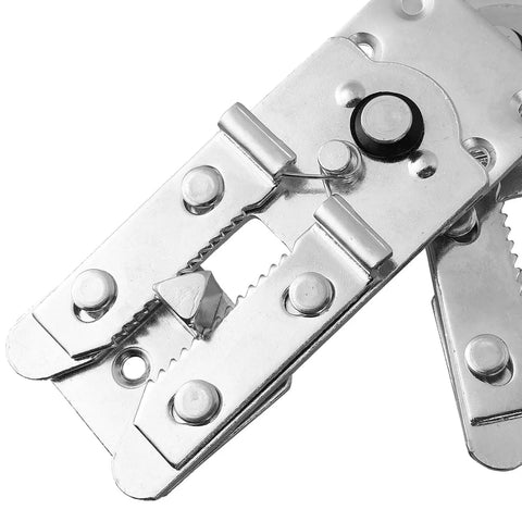 Close-up of Heavy Duty Interlocking Sectional Sofa Connectors showing galvanized steel clips for furniture stabilization.