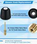 Matte Black Shower Knob Set For Verve Tub And Shower Handles 2 Piece Replacement Must Have 12 Tooth 9.5mm Valve Stem details