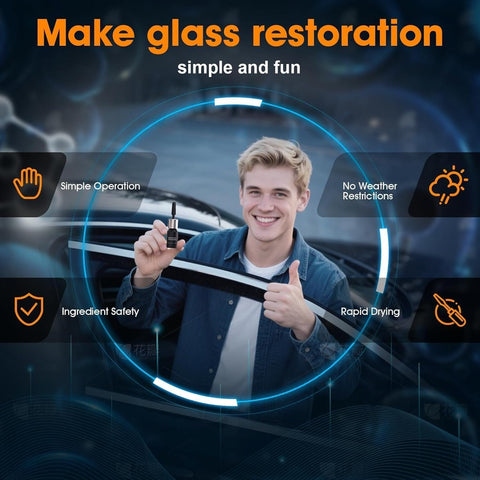 Person holding Dope Pro Grade Windshield Repair Kit 2 Pack With Suction Cup And Universal Glass Crack Repair Resin Quick Fix