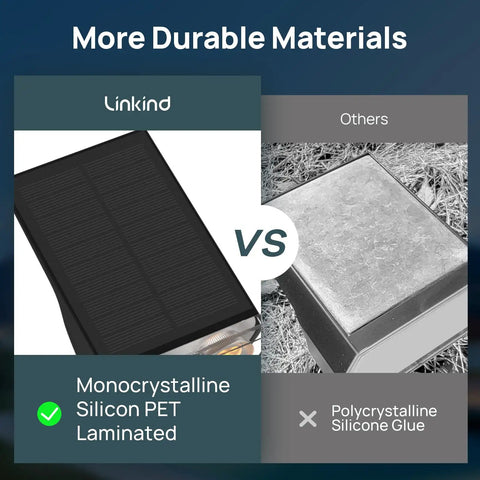 Comparing StarRay Dusk To Dawn Outdoor Solar Spot Lights with monocrystalline Silicon PET against polycrystalline silicone glue
