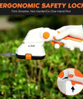 Ergonomic safety lock on Two In One Cordless Grass Shear And Shrub Trimmer With 7.2V Rechargeable Battery Ultra Lightweight Handheld
