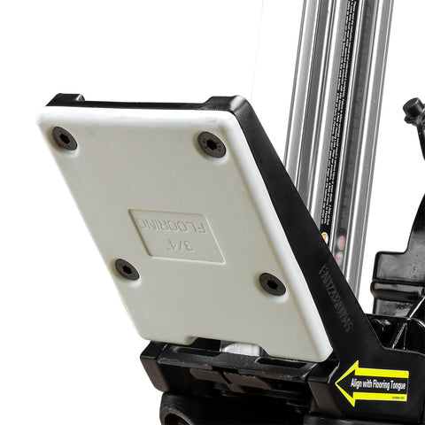 Lightweight Pneumatic 2-In-1 Flooring Nailer And Stapler showing interchangeable base plates detail