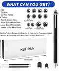 Components of Fidget Gel Pen Gift For Men With A Dope Playful Twist And Practical Use, displayed with measurements and packaging