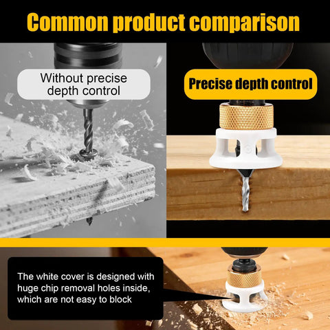 4 Piece Carbide Countersink Drill Bit Set For Woodworking With 4 Flutes And Adjustable Low Friction Depth Stop comparison