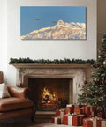 Epic Hang Gliders Over Snowy Nepal Peaks Wall Art 20x40 Inch Canvas Print in cozy living room setting